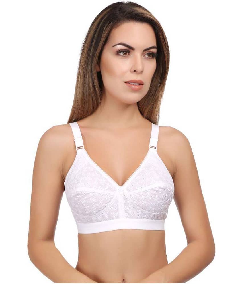 Eve's Beauty Cotton Non Padded Women's Minimizer Bra ( White )