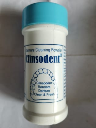 Clinsodent Denture cleaning powder Renders Denture Clean & fresh 