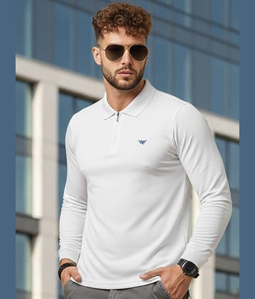 Riss Men Cotton Blend Regular Fit Solid Polo T Shirt ( Sea Green )