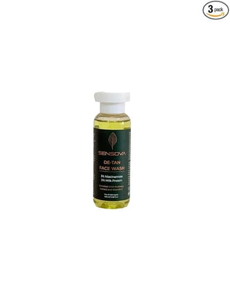 DeTan Face Wash 100ml | Niacinamide Facewash, Aloe Vera, Vitamin E | Helps to Reduce Tan | Exfoliates & Hydrates for Smooth & Oil Free Skin (Pack Of 3)