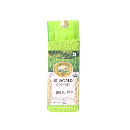 Elworld Agro & Organic Food Products Peas White  500g