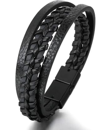 FASHION FRILL Black Bracelet ( Pack of 1 )