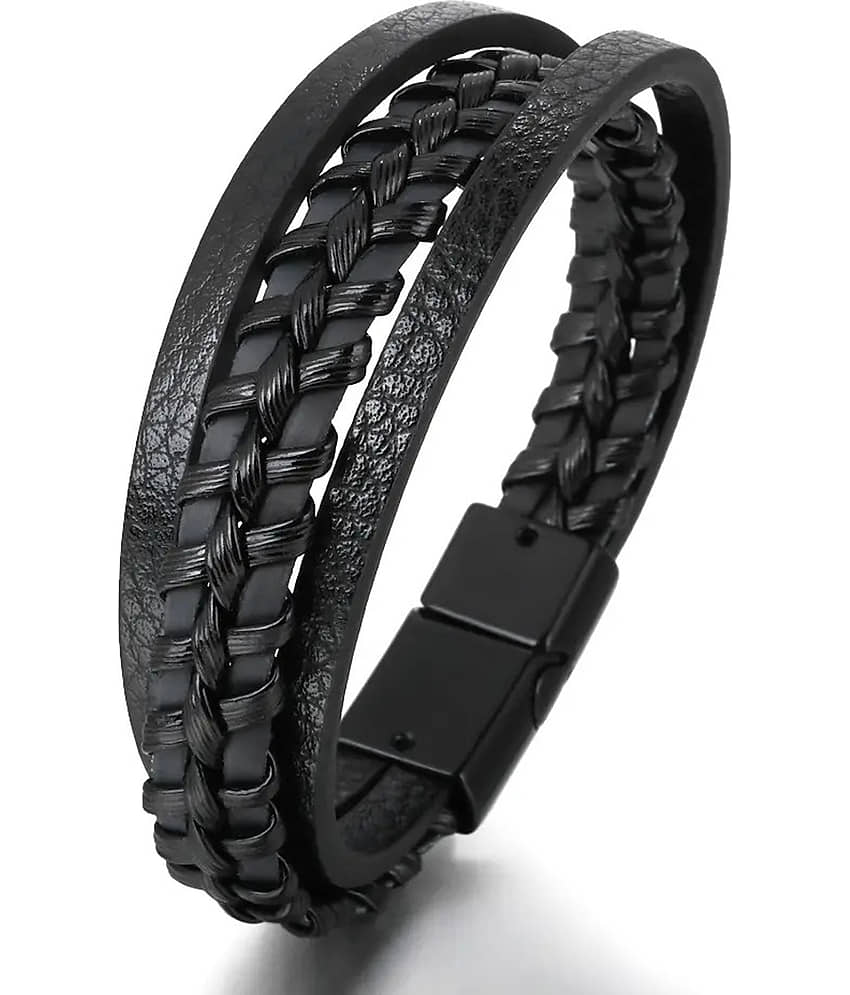 FASHION FRILL Black Bracelet ( Pack of 1 )