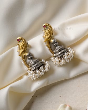 Gold Polish Silver Earrings CHE1679