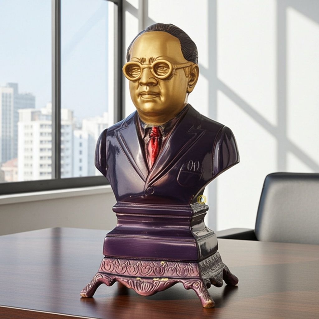 Brass Showpiece Ambedkar Ji Statue - Handcrafted Decorative Statue, Height : 12 Inch (BSMAS1133 E)