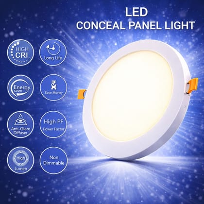 SPARKWORLD 22W Round LED Panel Light | Natural White Ceiling Light for Home & Commercial Use