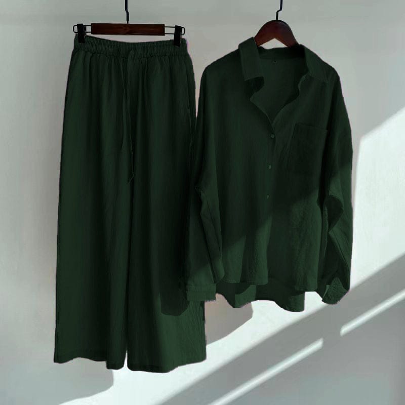 Modern and Minimalist Green Coord Set – A Must-Have Outfit-S