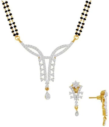 Spargz Designer Mangalsutra Set Studded with CZ Stone AIMS 059
