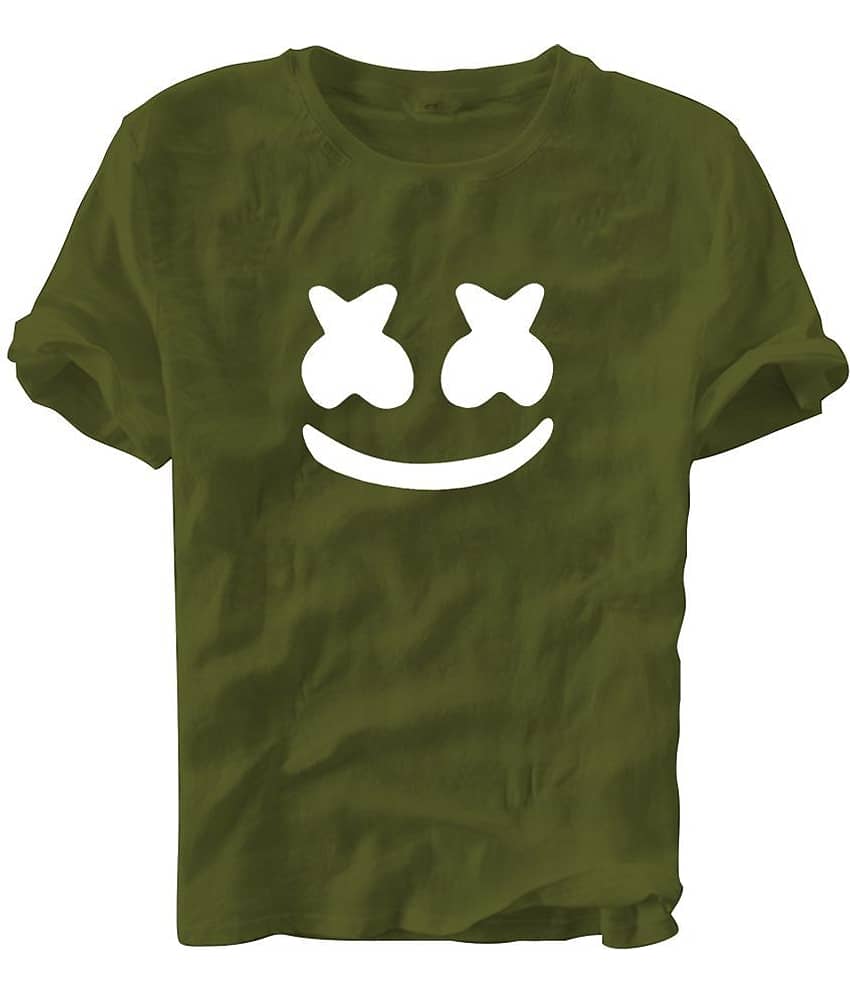 fashion and youth Pack of 1 Cotton Blend Relaxed Fit Men's T-Shirt ( Olive )