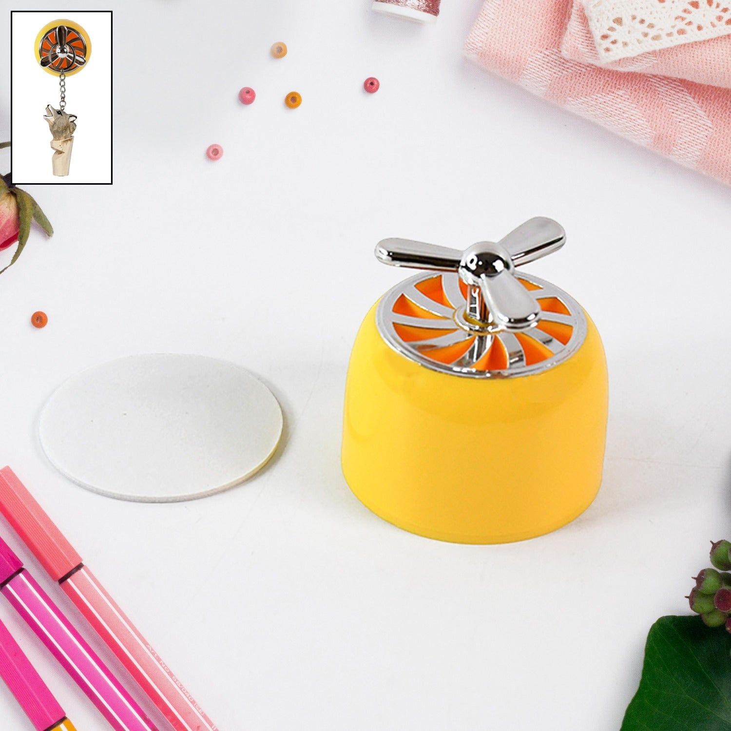 Stylish Mini Propeller Shape Car Dashboard Air Freshener, Also Hook (1 Pc)