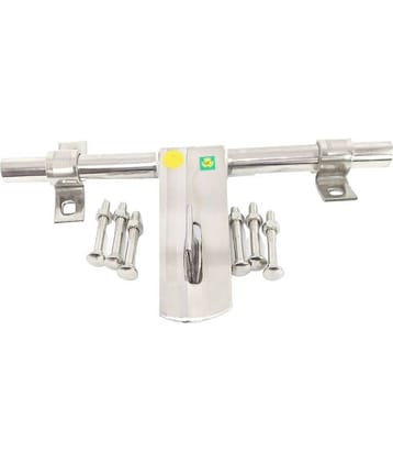 ONMAX10 inches Stainless Steel aldrop High Quality Premium Range Door Fittings Aldrops Set | Main Double Door, Single Door Hardware Al Drops | Latch for Home Gate, Satin Silver Finish | pack of 1 set (SSRA1016)
