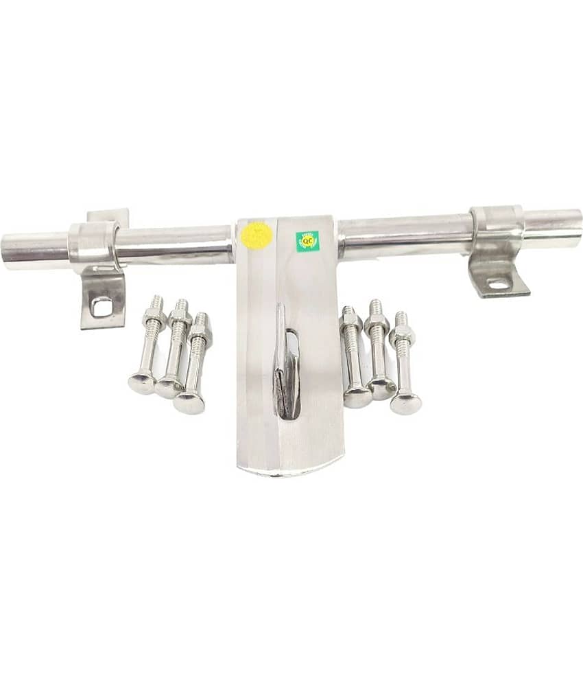 ONMAX10 inches Stainless Steel aldrop High Quality Premium Range Door Fittings Aldrops Set | Main Double Door, Single Door Hardware Al Drops | Latch for Home Gate, Satin Silver Finish | pack of 1 set (SSRA1016)