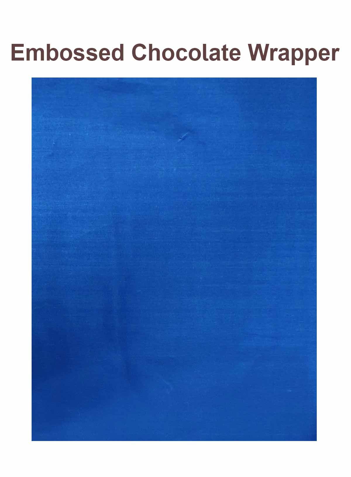 Cake Decor Chocolate Wrappering Foil, Embossed Chocolate Wrapper, 150 Sheets - 10in x 7in - Royal Blue