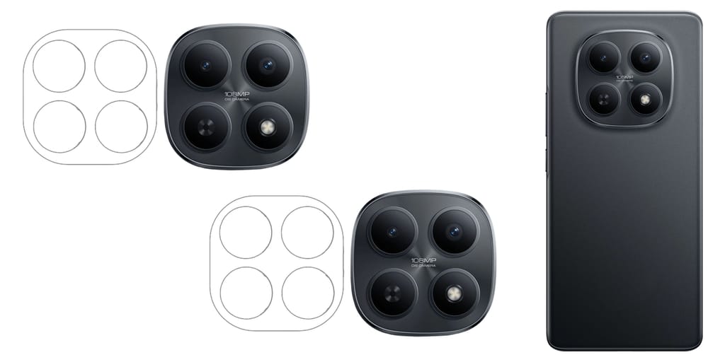 ISAAK Back Camera Lens Protector compatible for Redmi Note 15 5G (Pack of 2)