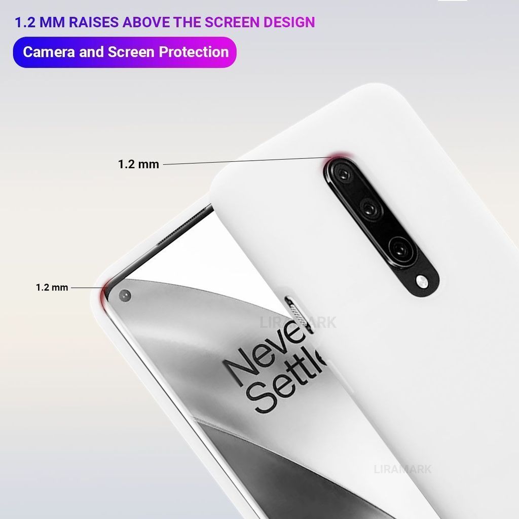LIRAMARK Liquid Silicone Soft Back Cover Case for OnePlus 8/1+8