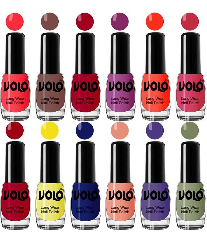 VOLO True Wear High Gloss Impresso Nail Polish Sets of 12  Multi Glossy 60 mL