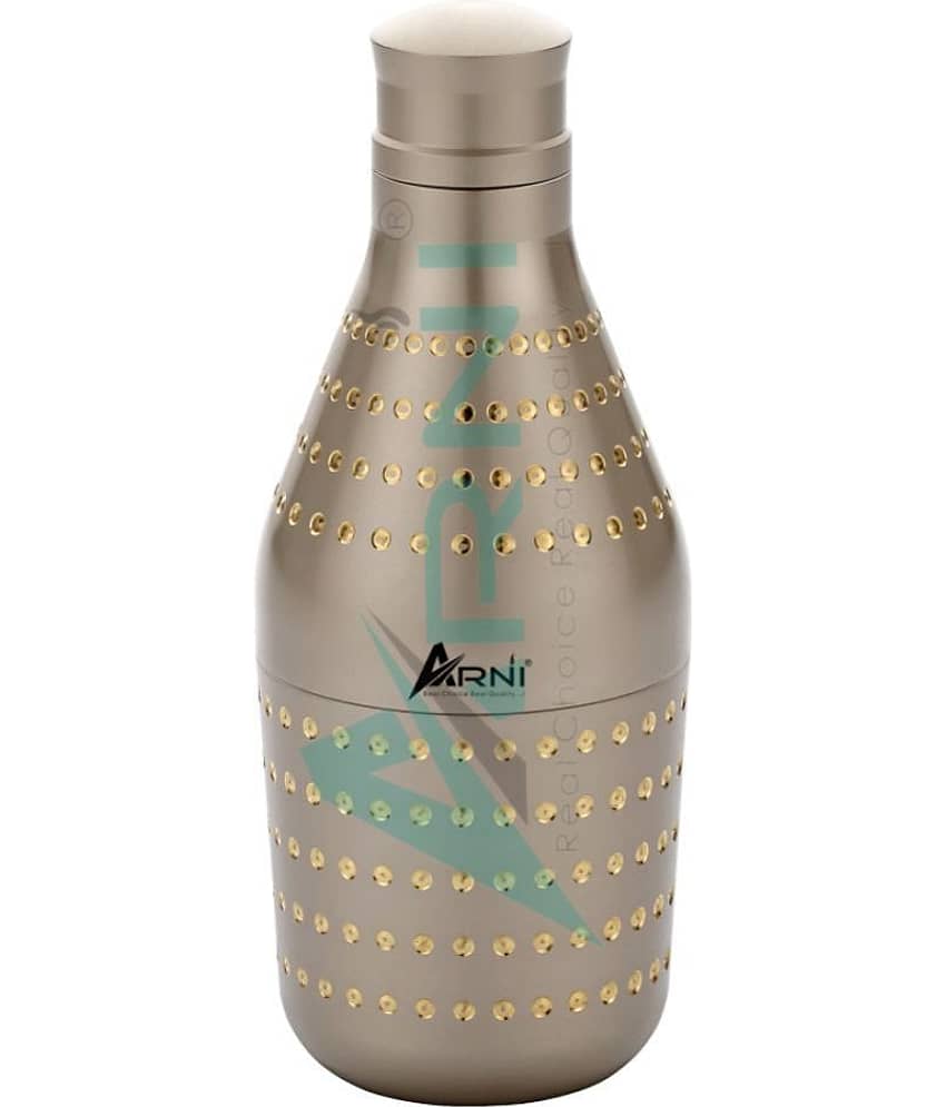 Arni Mukhwas Bottle Brass Spice Container Set of 1  (250 ml)/ Dry Fruit / Dry goods Storage Bottle