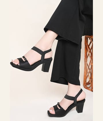 JM Looks Black Women's Sandal Heels