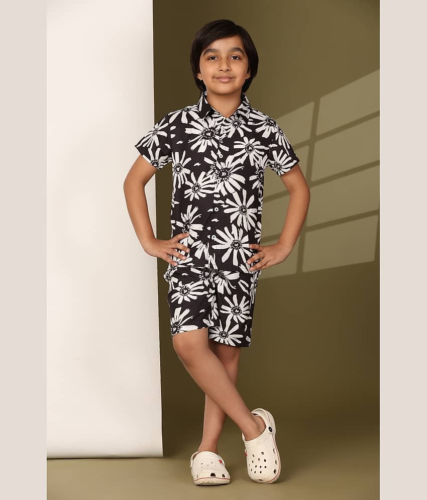 ENCIGER Pack of 1 Boys Polyester Half Sleeves Shirt ( White )