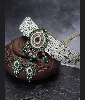 Sukkhi Green Alloy Necklace Set ( Pack of 1 )