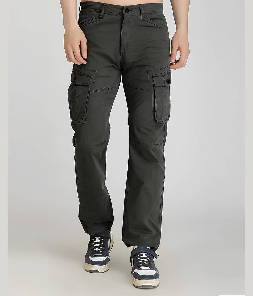Reoutlook Regular Flat Men's Cargos - Black ( Pack of 1 )