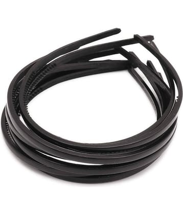 VSAKSH Women's Pack of 2 Black Plain Craft Plastic Hair Bands