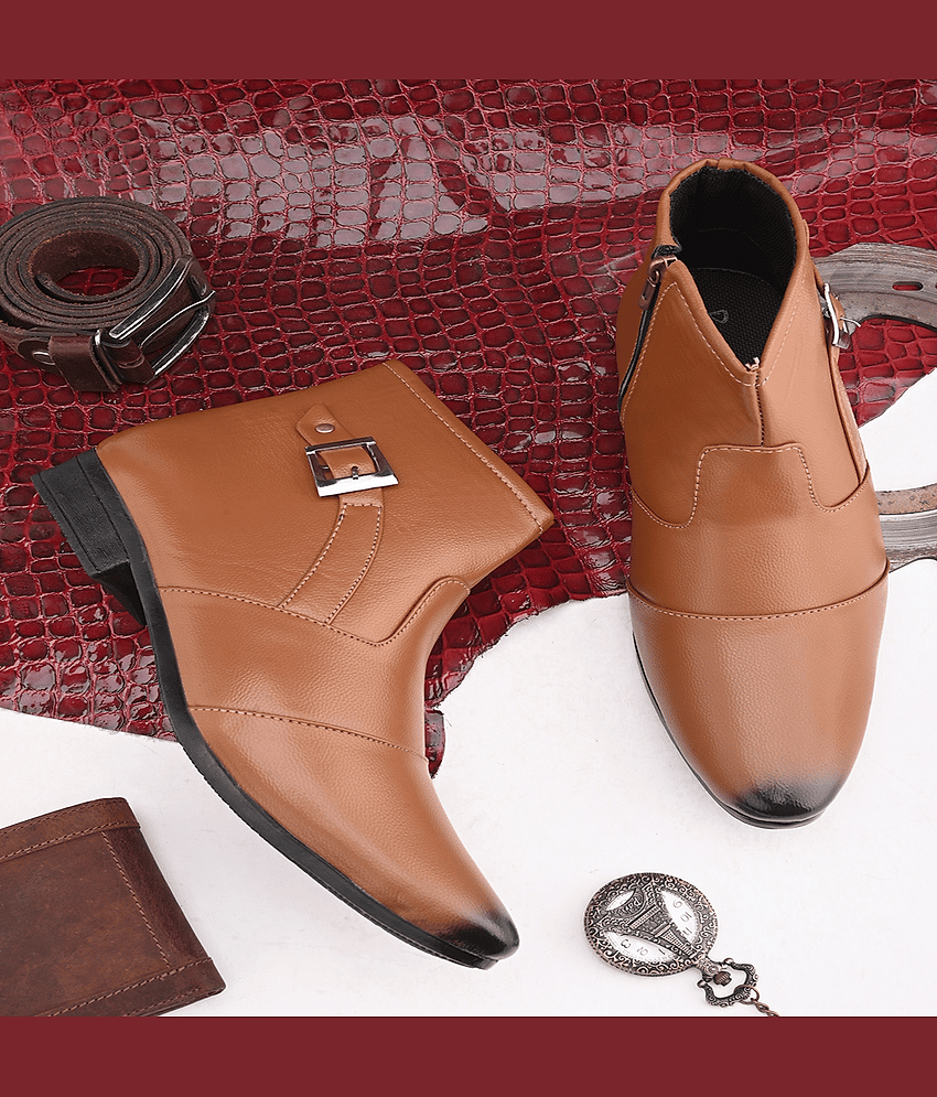 STALAG Brown Men's Formal Boots