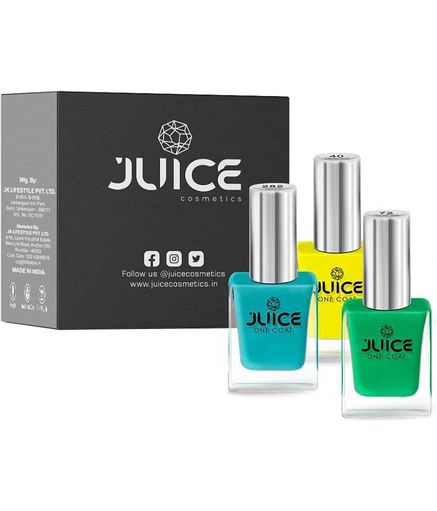 Juice - Multi Glossy Nail Polish ( Pack of 3 )