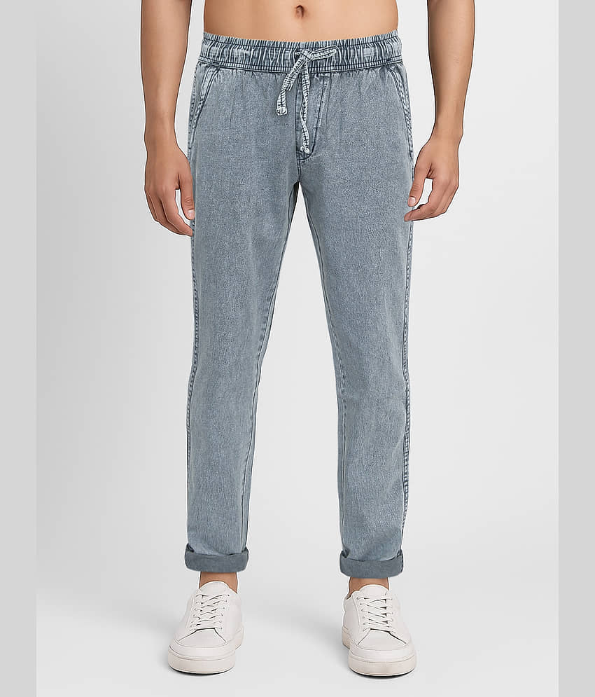 plounge Regular Fit Solid Men's Jeans - Light Grey ( Pack of 1 )