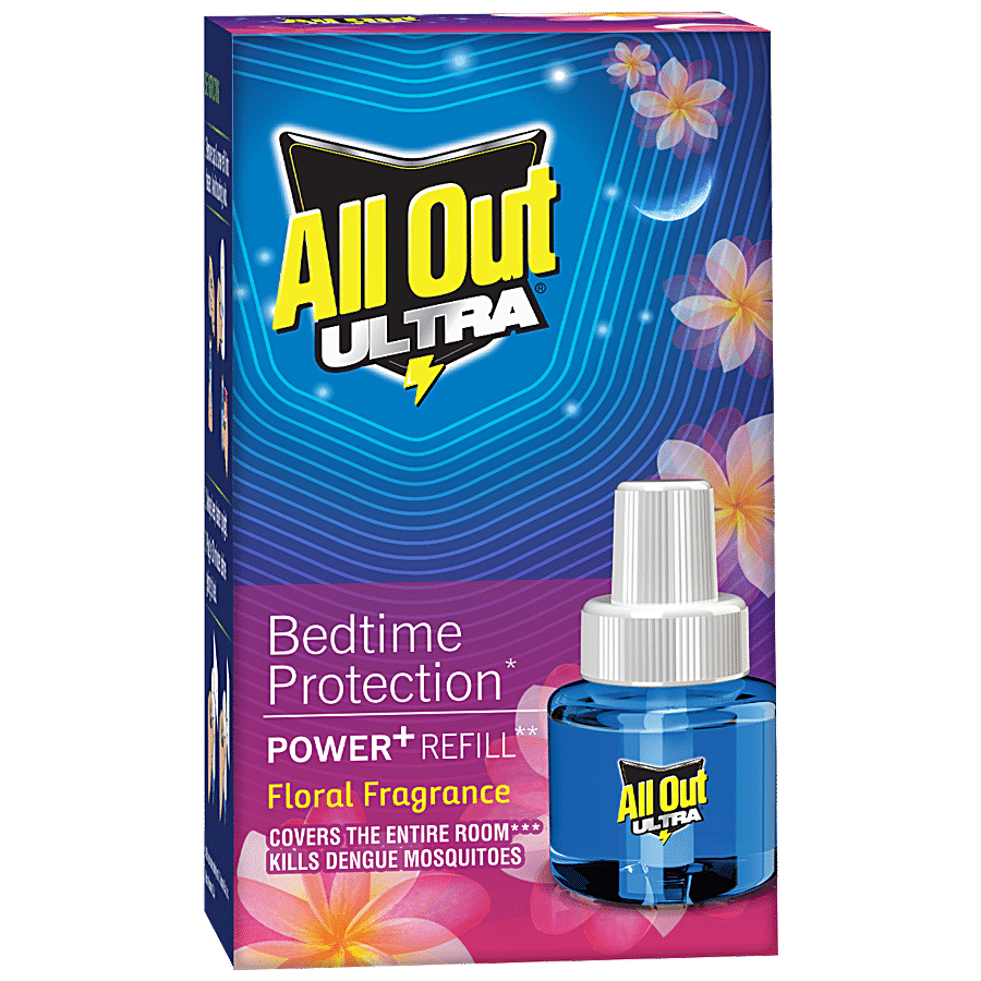 All Out Ultra Mosquito Repellant Refill - Floral Fragrance, 45 Ml