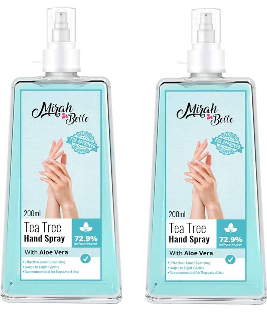 Mirah Belle - Tea Tree Hand Rub Sanitizer Spray 200 mL (Pack of 2)