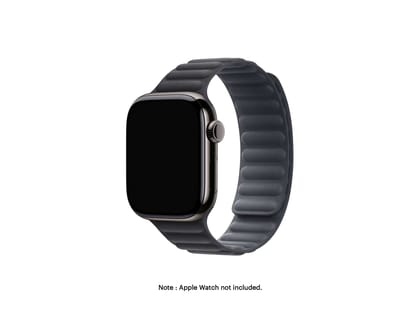 DailyObjects Poppy Magnetic Link Apple WatchBand (42/44/45/49mm) - Black