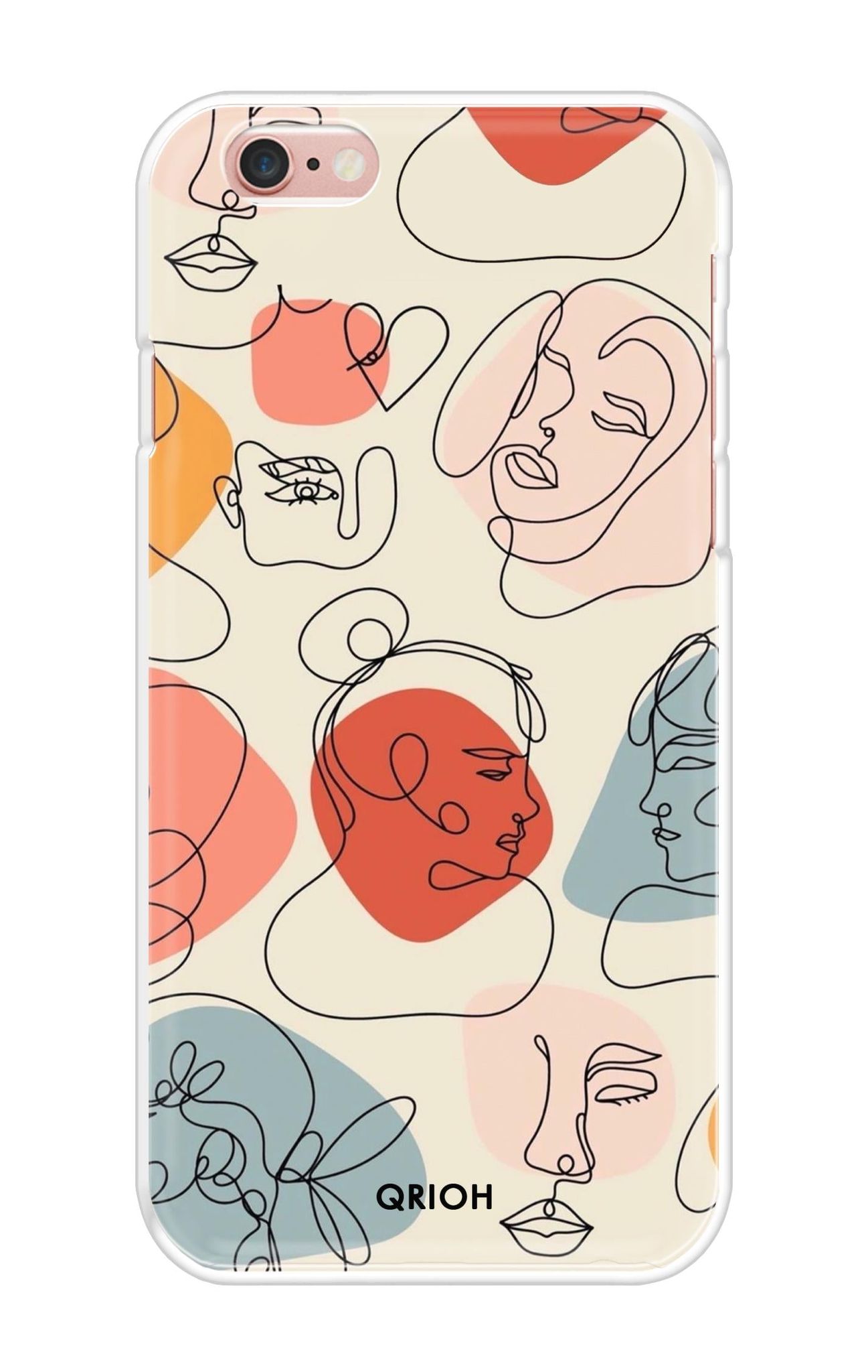 Abstract Faces Soft Cover for iPhone 6