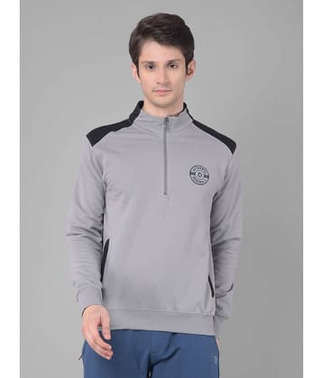 Dollar Cotton High Neck Men's Sweatshirt - Grey ( Pack of 1 )
