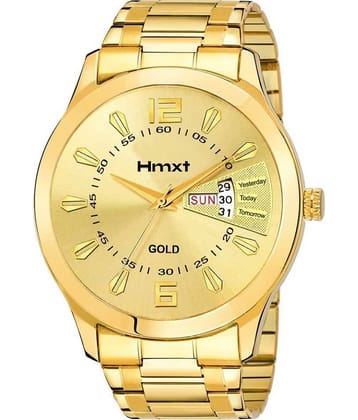 HMXT Gold Stainless Steel Analog Men's Watch