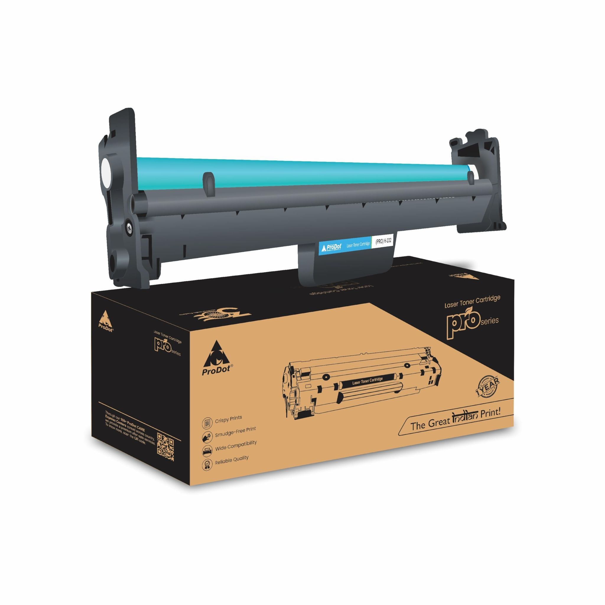 ProDot (PRO H-232 Laser Toner Cartridge for HP CF232A & Canon CRG 051 (Drum Unit) Compatible with HP Laserjet Pro M203, MFP M227, Ultra MFP M230 & Canon Image Class LBP160, MF261d, 264dw