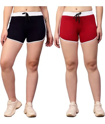 Volex Cotton Hot Pants - Multi Color Pack of 2