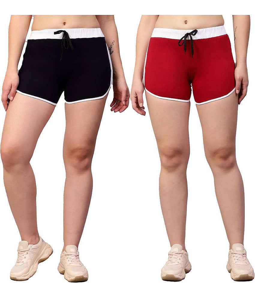 Volex Cotton Hot Pants - Multi Color Pack of 2