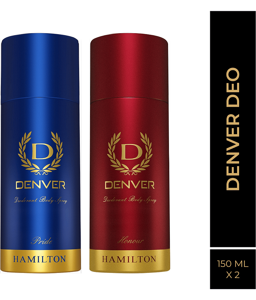 Denver Pride & Honour Long Lasting Deodorant Spray For Men 150 ml Each (Pack of 2)