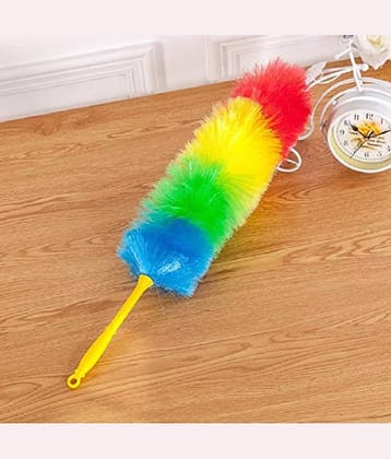 Multipurpose Multicolour Neon Plastic & Microfiber PP Static Duster for Glass, Fan, AC, Car Dashboard/Seat, TV, Fridge,Printer etc