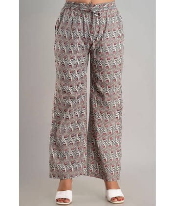 MAUKA - Grey Rayon Straight Women's Palazzos ( Pack of 1 )
