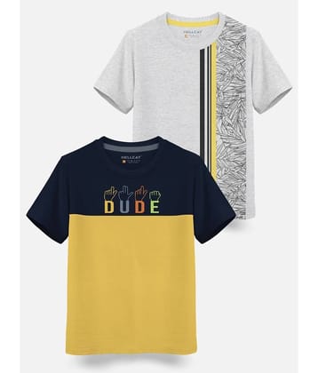 HELLCAT Pack of 1 Boys Cotton Blend T-Shirt ( Multi Color )