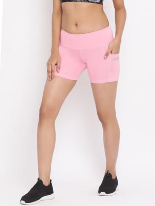 Invincible Women's Training Sports Shorts-Hot_Pink / M