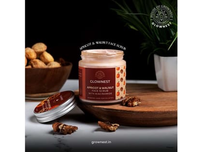 Grownest Bioenzyme Based Apricot & Walnut Face Scrub with Niacinamide (100g)