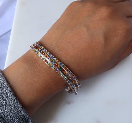 Confetti Multi Sapphire Bangle