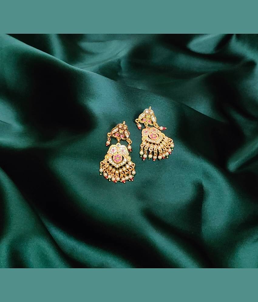 Gilher Present Beautiful Real look Traditional Jadau Earrings for Women And Girl.