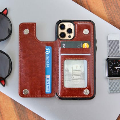 Luxury Wallet Style Premium Leather Case-iPhone 13 Pro Max