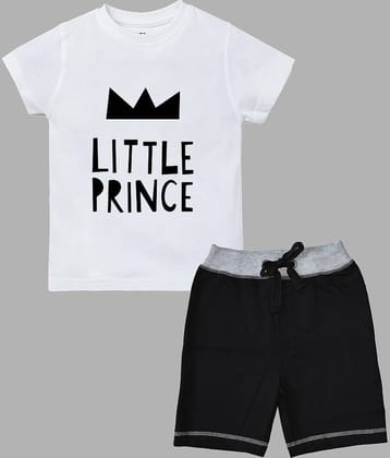ETCHED DESIGN Pack of 1 Boys Cotton T-Shirt & Shorts Set ( Multicolor )