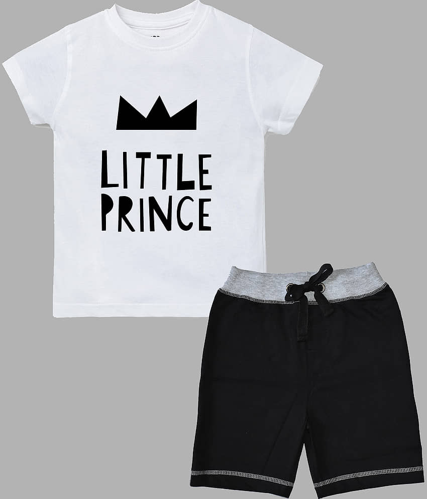 ETCHED DESIGN Pack of 1 Boys Cotton T-Shirt & Shorts Set ( Multicolor )
