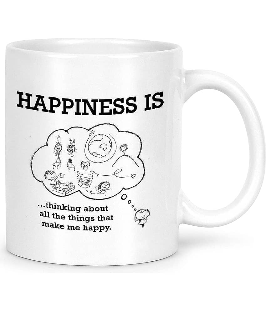 Idream Quote Printed Ceramic Coffee Mug 1 Pcs 330 mL